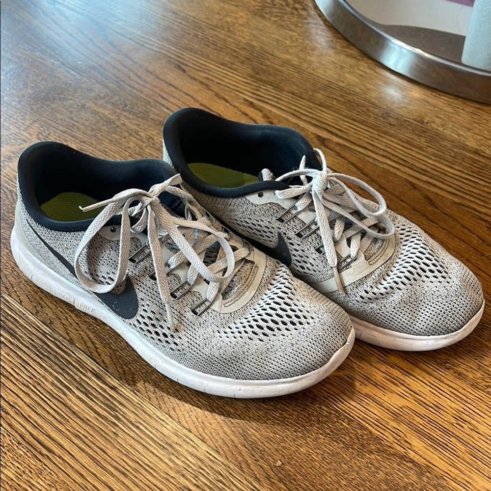 Nike Light Gray and Black Athletic Sneakers